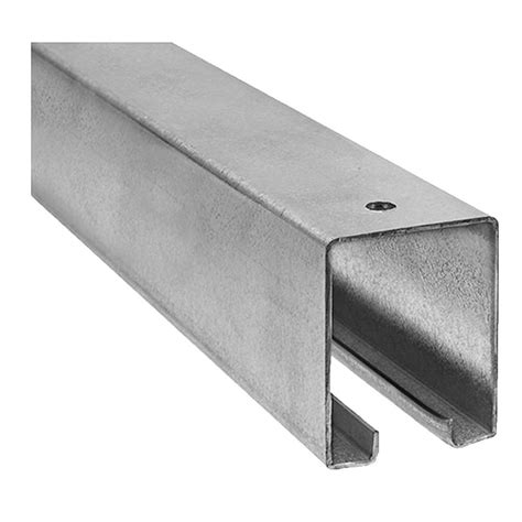 steel box rail track|12 ft galvanized box rail.